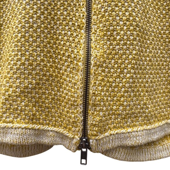 Sparrow Anthropologie Gold & Yellow Hooded Knit Cardigan With Zipper & Pockets - Picture 4 of 7